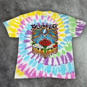 Liquid Blue Grateful Dead Las Vegas Tie-Dye Graphic T-Shirt, Front & Back Print